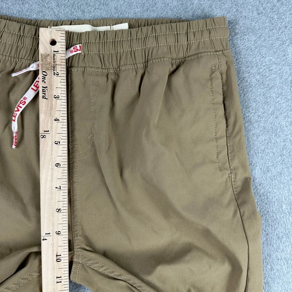 Levi's Jogger Boys L Brown Jogger Pants Elastic Waist‎ Drawstring Stretch Chino